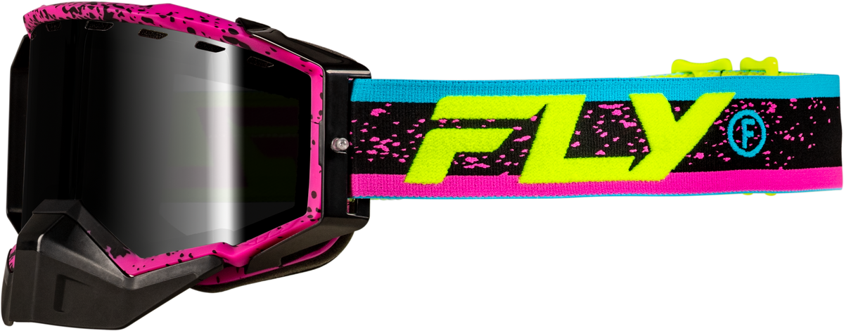 Fly Racing Zone Snow Goggle Pink/Black with Pink Mirror/Rose Lens