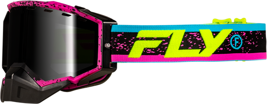 Fly Racing Zone Snow Goggle Pink/Black with Pink Mirror/Rose Lens