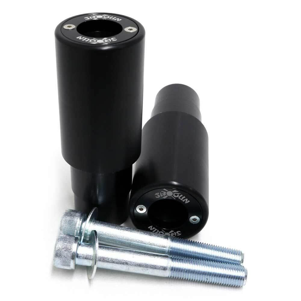 Shogun PA2 Frame Sliders for Yamaha YZF-R7 2022-2024 – Black & White Body Guards with One-Year Free Replacement Offer