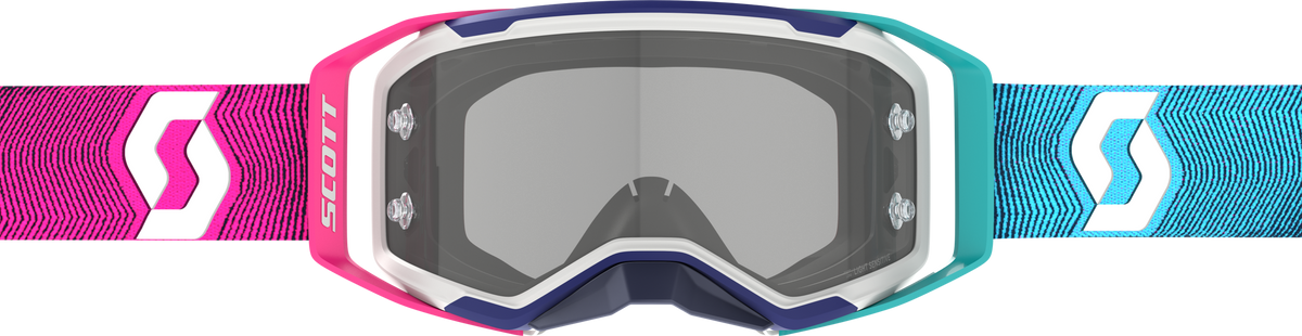 SCOTT Prospect 2.0 Offroad Goggles with Grey Lens - Stealth Blue and Radiant Pink Frame