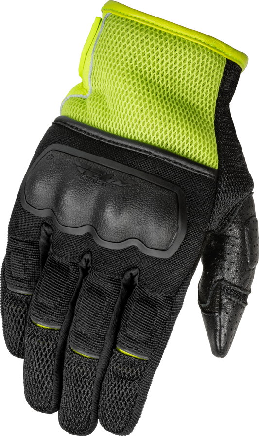 Fly Racing Coolpro Force Gloves Black/Hi-Vis Yellow, Medium