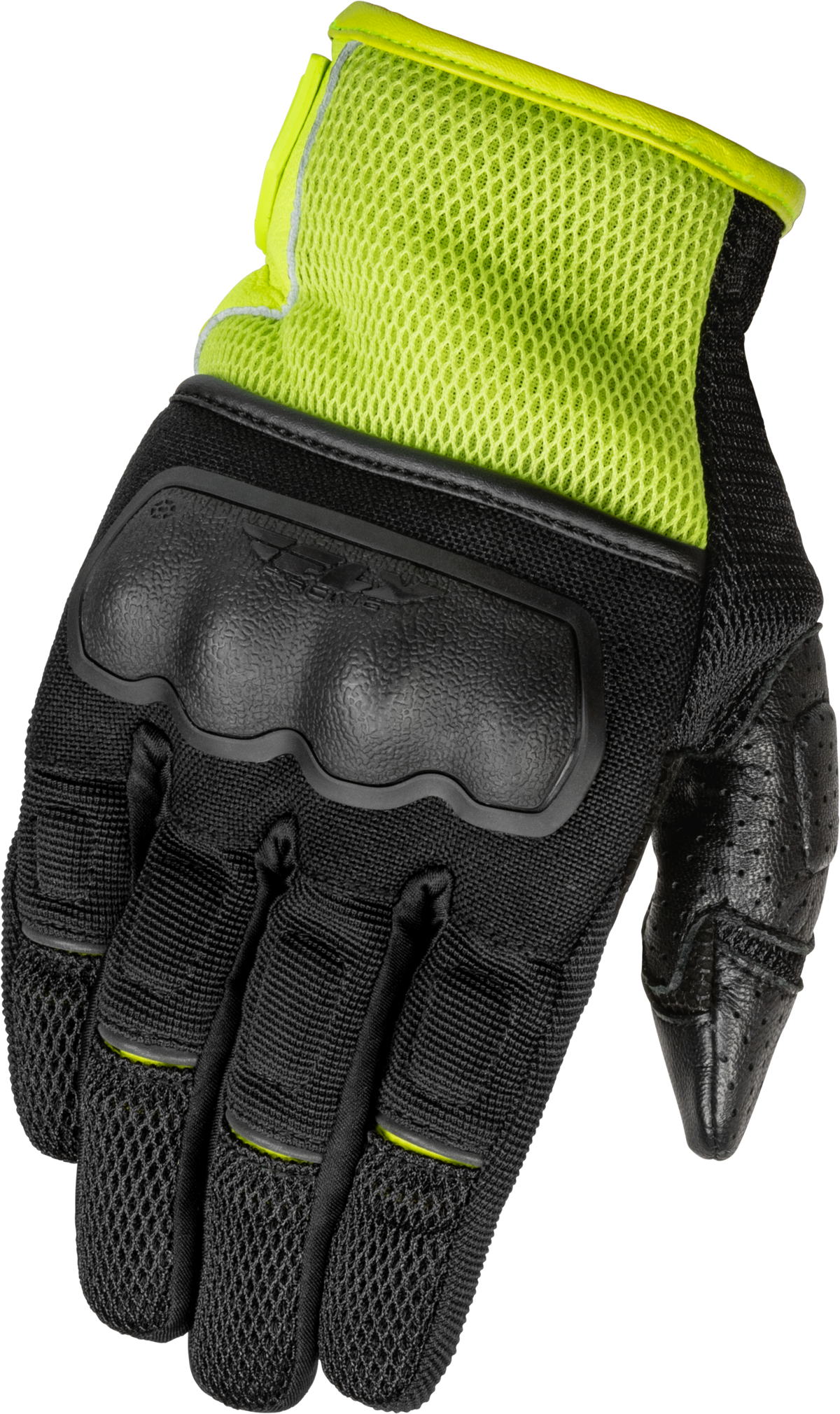 Fly Racing Coolpro Force Gloves Black and Hi-Vis Yellow, Large