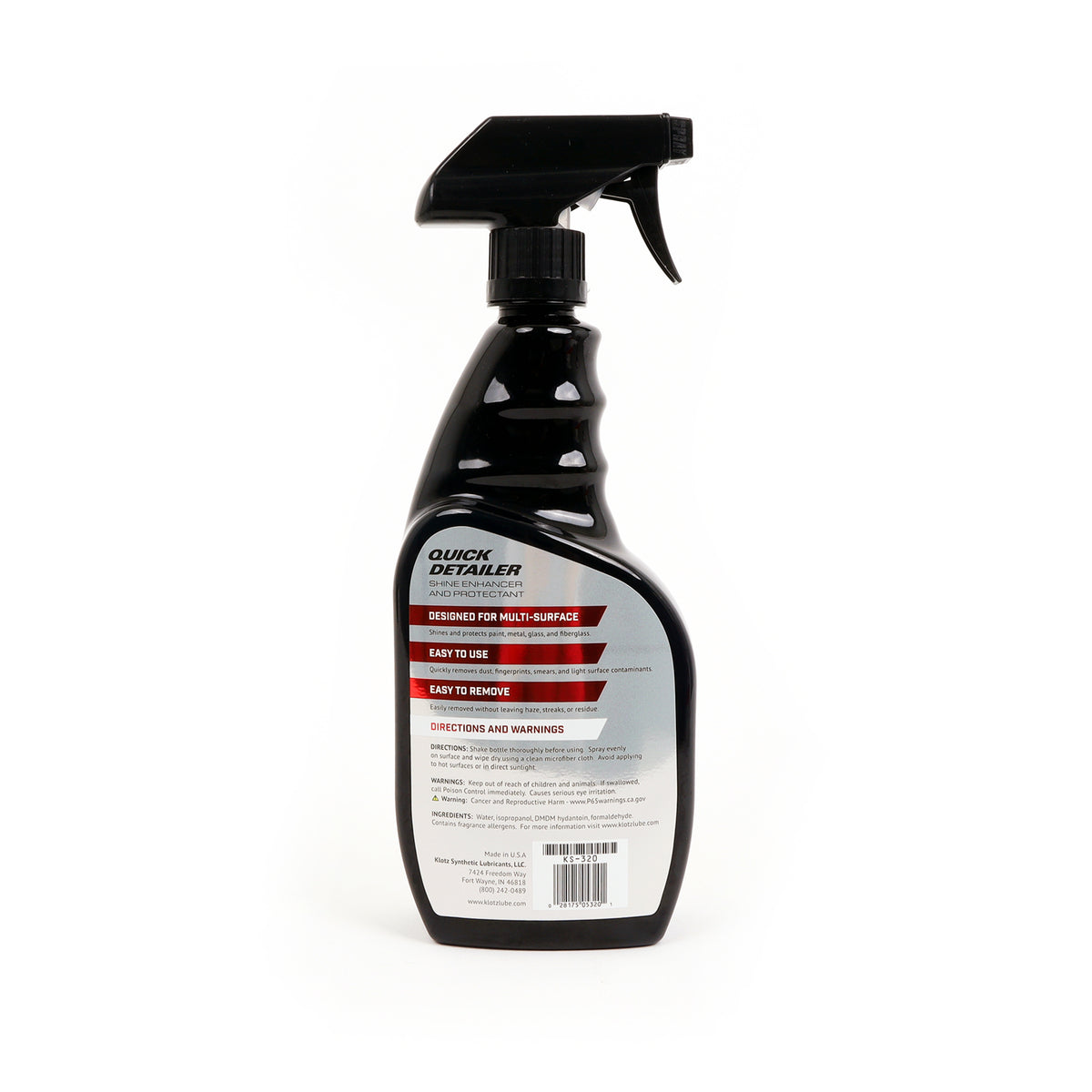 KLOTZ Quick Detailer 23 oz. – Carnauba Wax Spray for Shine and Protection