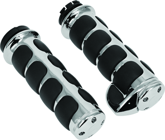 Kuryakyn ISO Grips With Throttle Boss Dual Cable Chrome