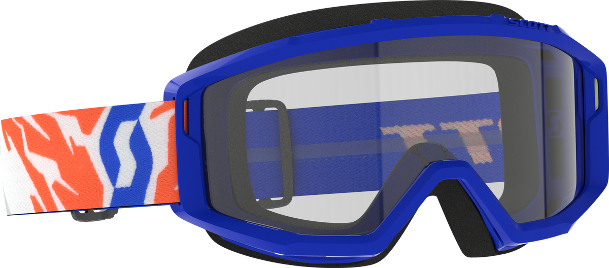 SCOTT Primal Youth Goggle Blue Clear – Offroad Kids' Motocross Goggles with NoFog Anti-Fog Lens