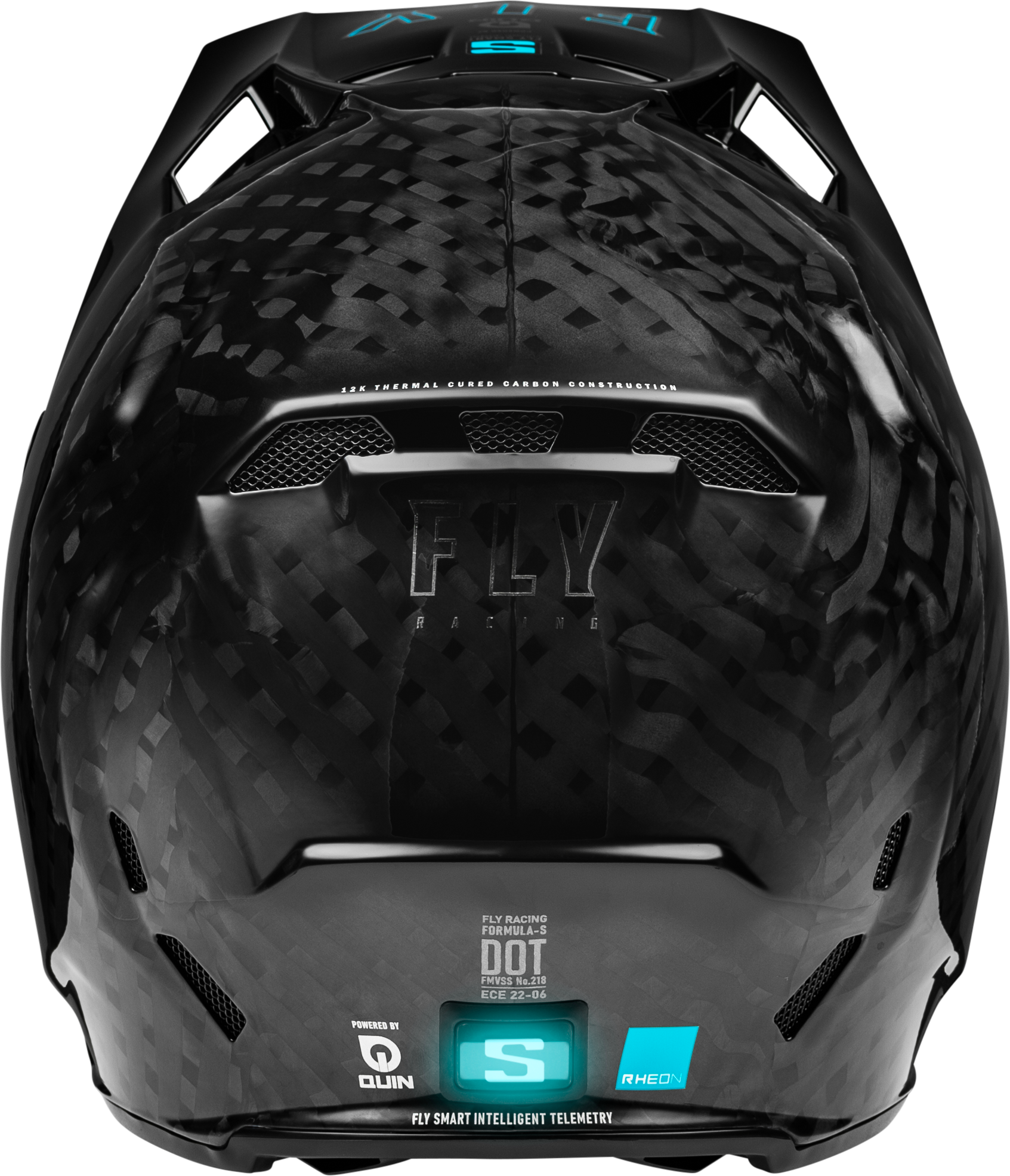Fly Racing Formula S Carbon Helmet Black Medium - Offroad Motorcycle Helmet with Crash Detection and Advanced Safety Features