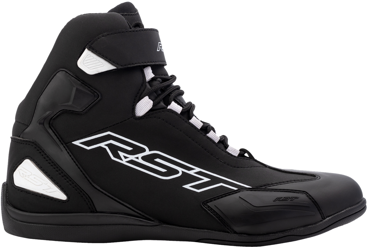 RST Sabre Moto Shoe CE Certified Street Boots Size US 7 Black/White