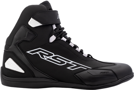RST Sabre Moto Shoe CE Certified Street Boots Size US 7 Black/White