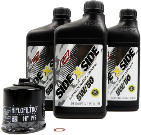 Klotz Sidexside Oil Change Kit 5W50 with Oil Filter for Polaris RZR XP & Pro XP Models