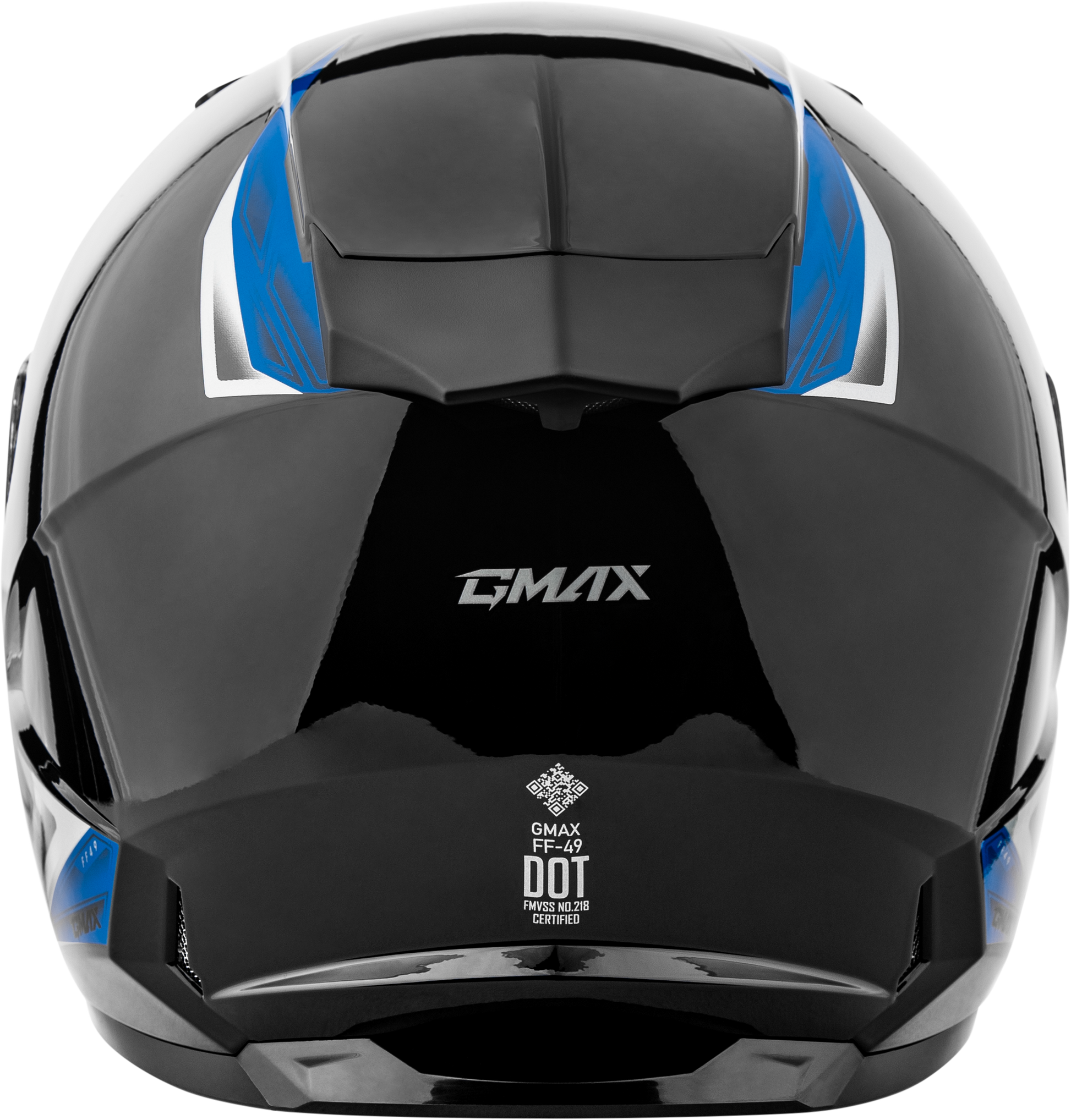 GMAX FF-49 Street Full-Face Helmet for Adults - X-Large, Black/Blue