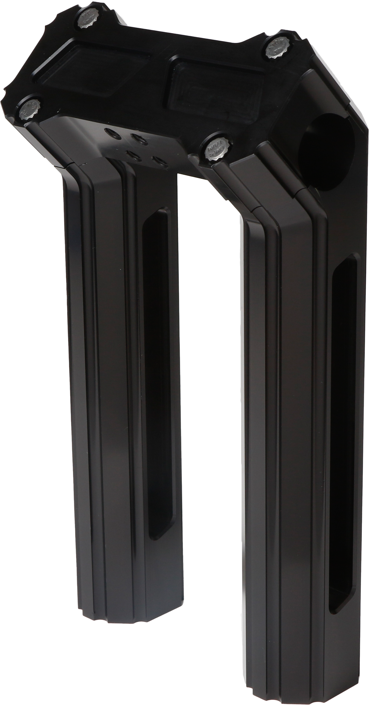Hofmann Designs HDB-1013B 8-Inch Black Billet Risers with 60-Degree Kickback for V-Twin Motorcycles