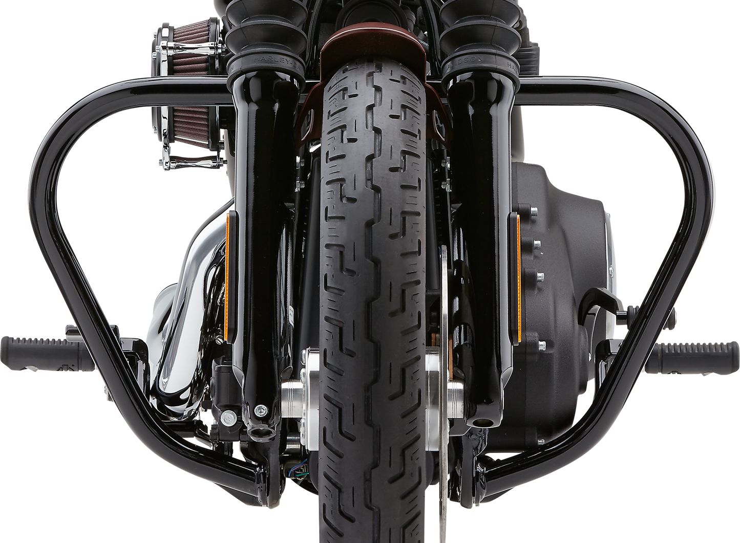 COBRA Freeway Bars Vbend 1.25-inch Black for Harley Davidson FXD/B/C 1991-2017