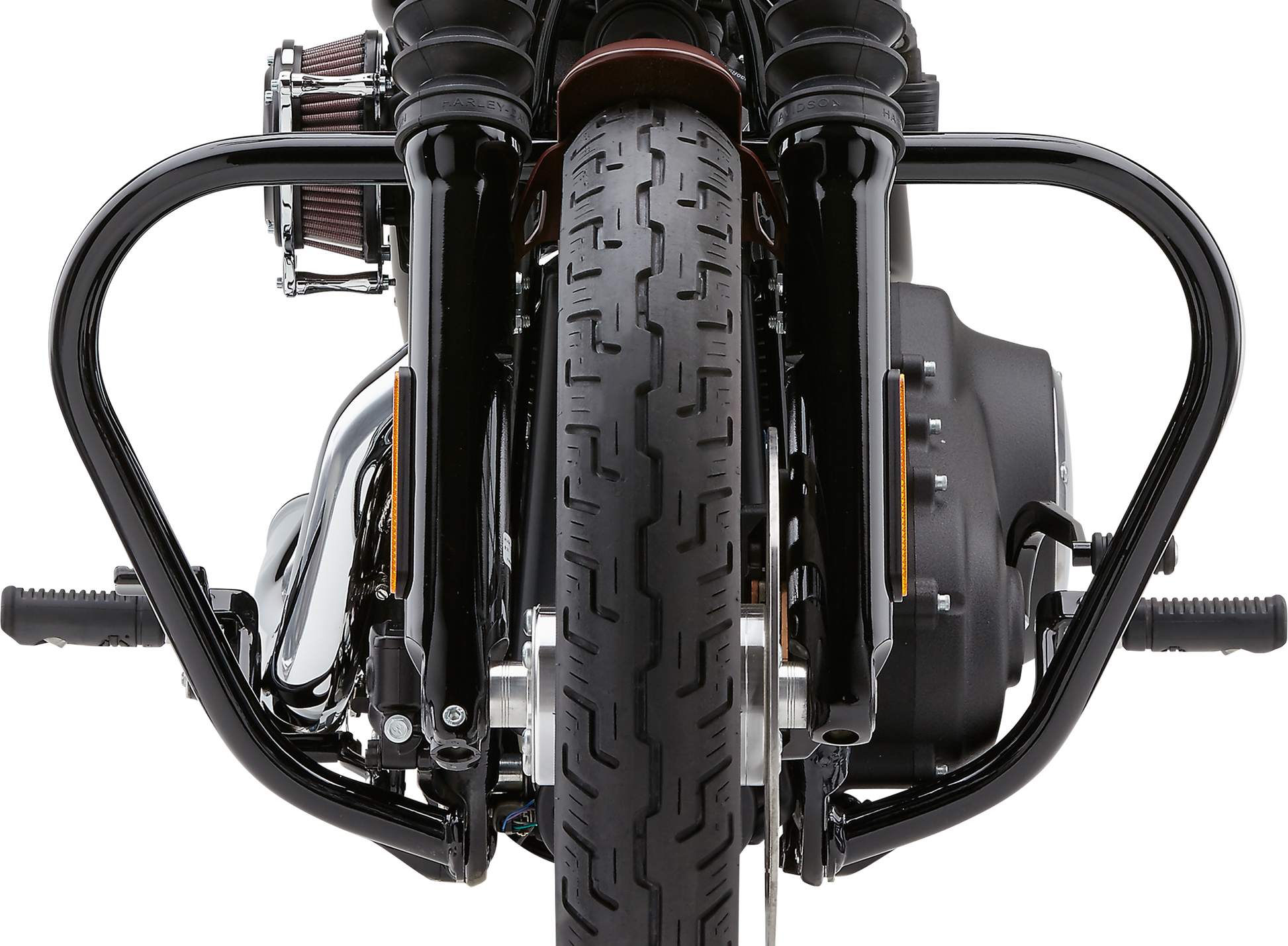 COBRA Freeway Bars Vbend 1.25-inch Black for Harley Davidson FXD/B/C 1991-2017