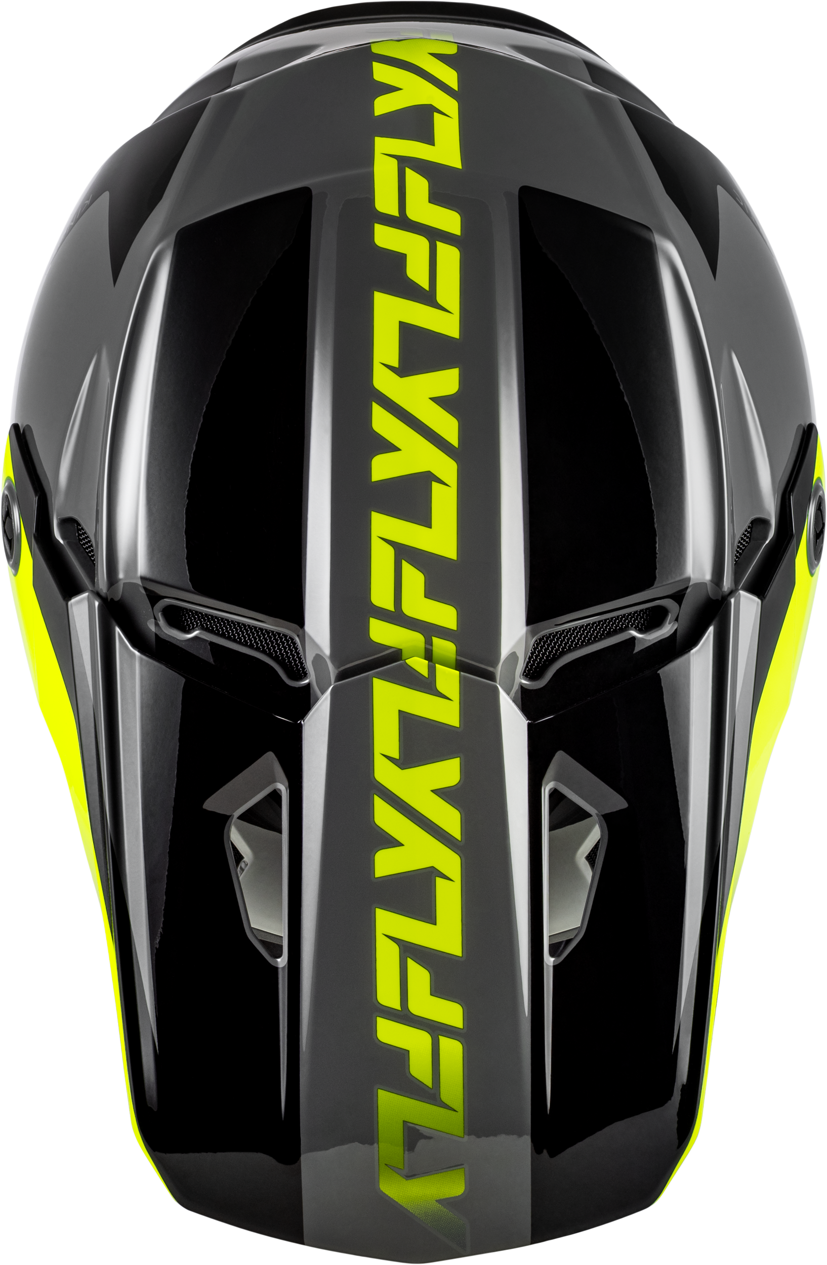 Fly Racing Kinetic Crest Helmet 2X-Large Grey Black Hi-Vis Yellow for Off-Road Riding