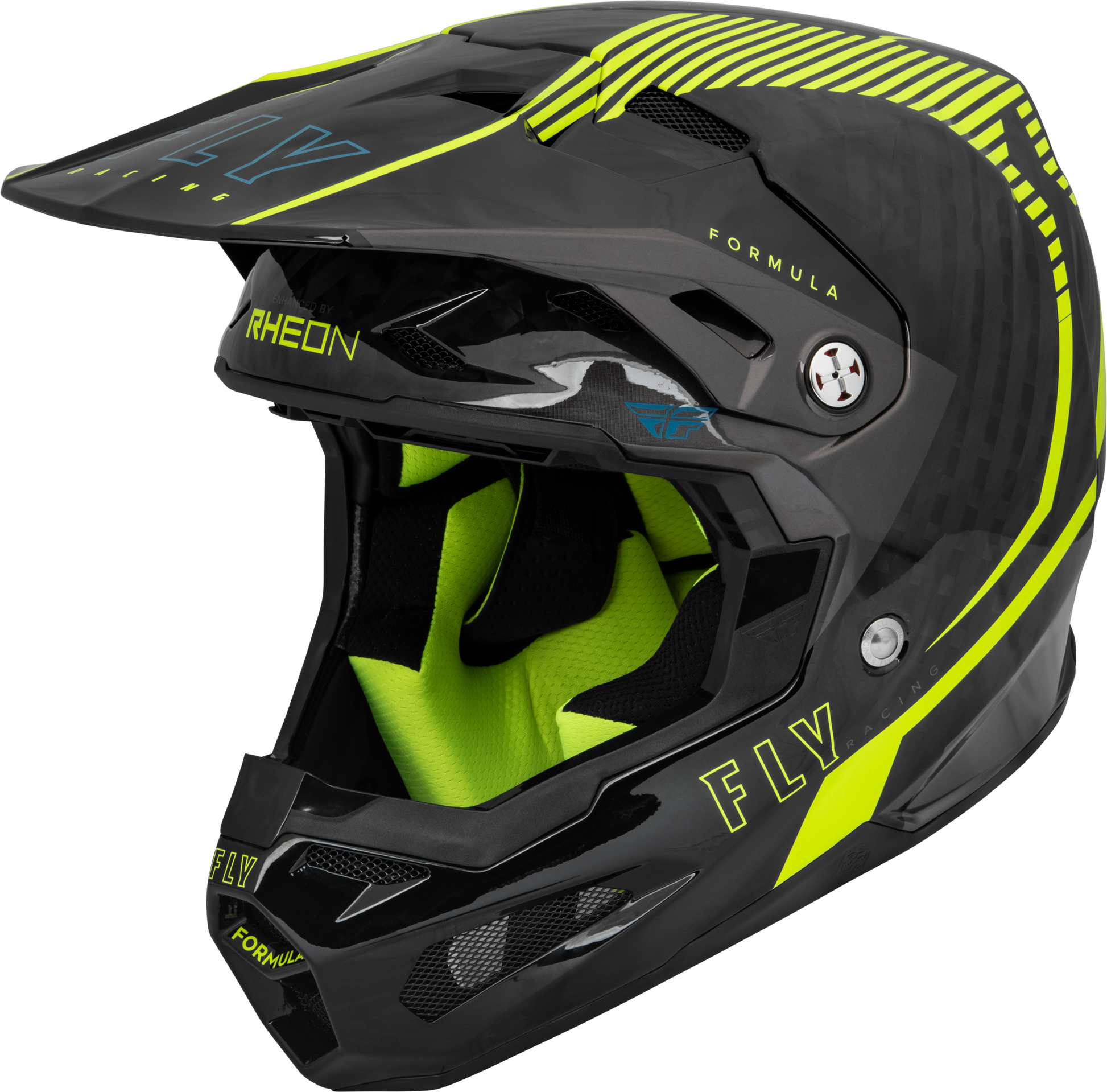 Fly Racing Formula Carbon Tracer Helmet X-Small Hi-Vis Yellow/Black