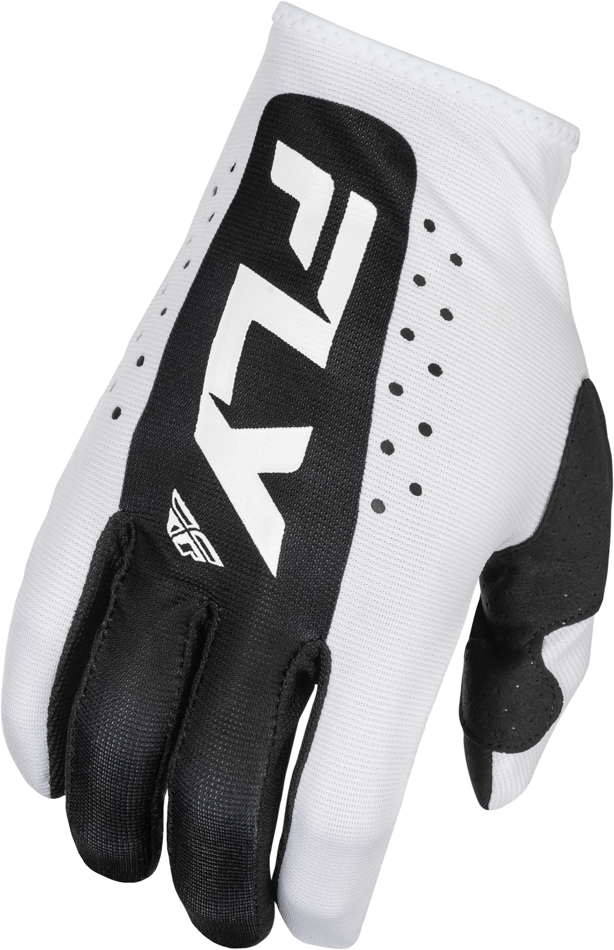 Fly Racing Lite Gloves White/Black 3X-Large – Offroad MX Gloves with Touch Screen Compatibility