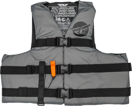 Fly Racing Nylon Flotation Vest Grey/Black Small-Medium