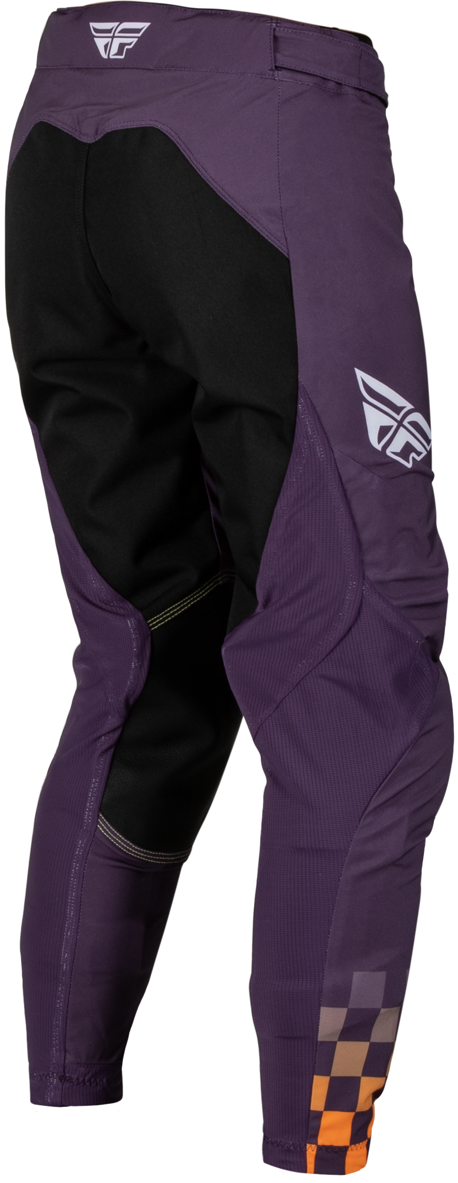 Fly Racing Women's Lite Pants in Deep Purple, White, and Neon Coral – Size US 07/08