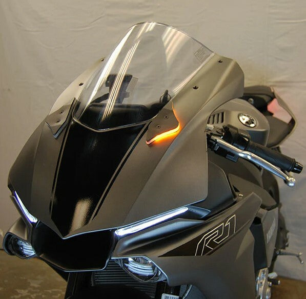 NEW RAGE CYCLES R1-MBO Mirror Block Off Turn Signals for Yamaha YZF-R1 (2015-2019)