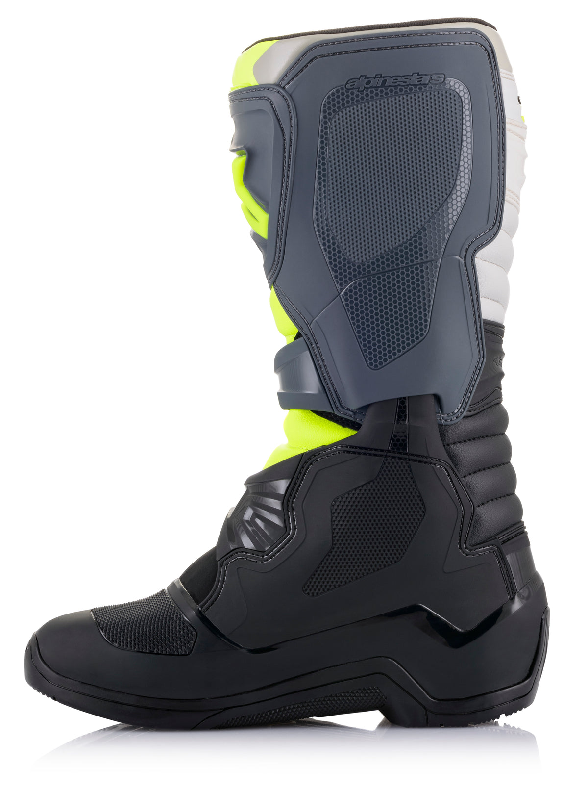 Alpinestars Tech 3 Offroad Motorcycle Boots Size 9 – Black, Cool Grey & Fluorescent Yellow