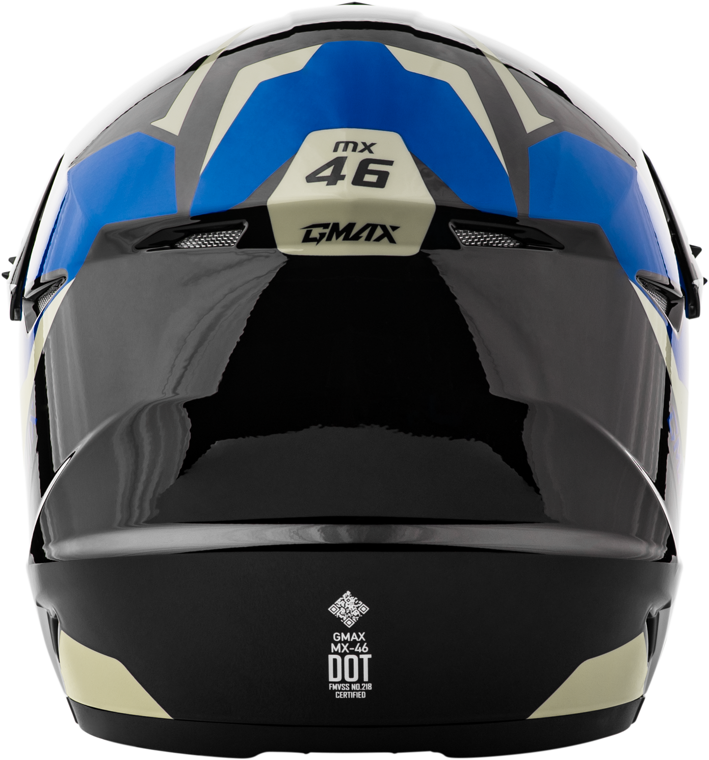 GMAX MX-46Y Cyclus Youth Off-Road Helmet in Black/Blue – Adjustable Fit for Growing Kids