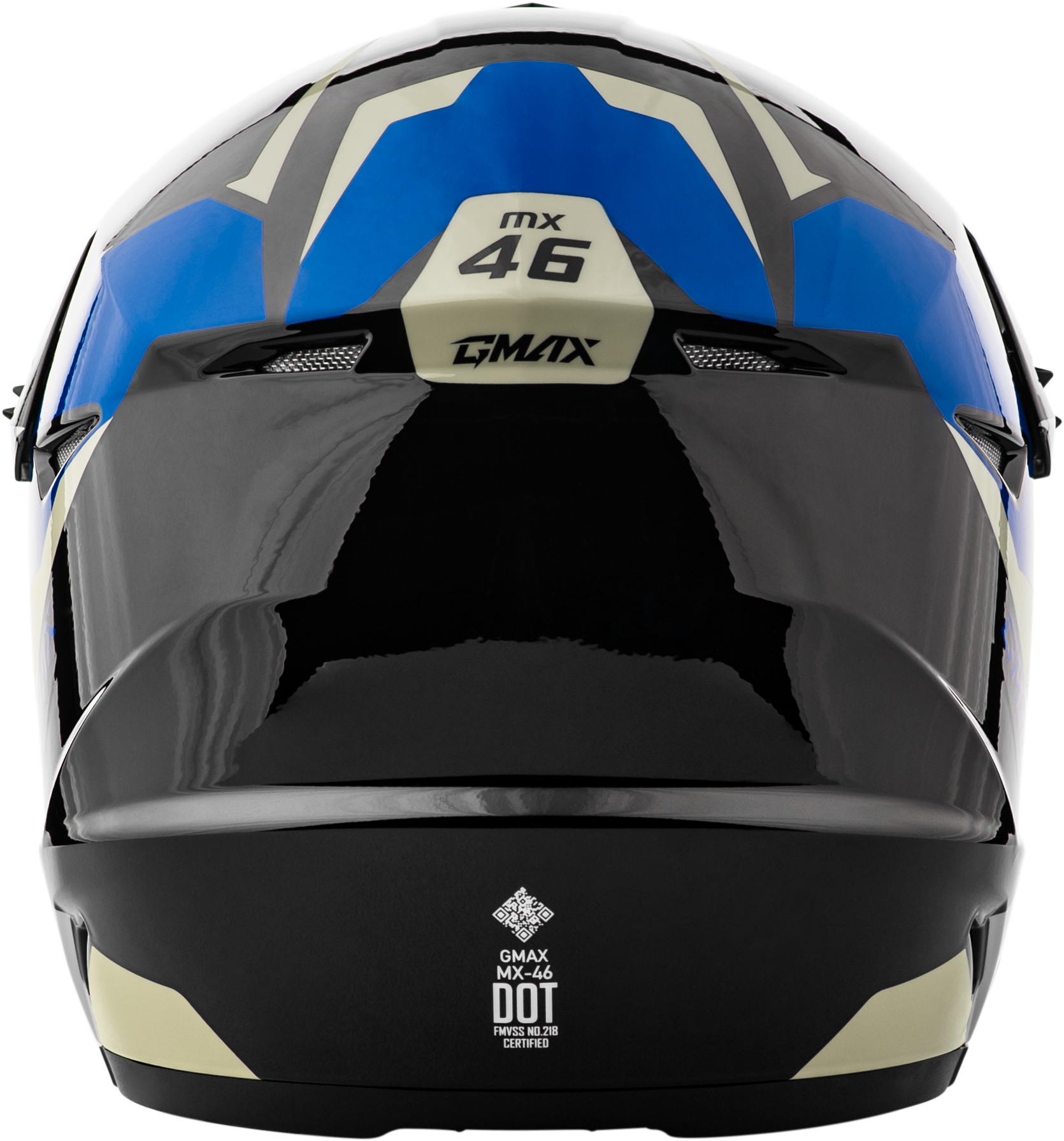 GMAX MX-46Y Cyclus Youth Off-Road Helmet in Black/Blue – Adjustable Fit for Growing Kids