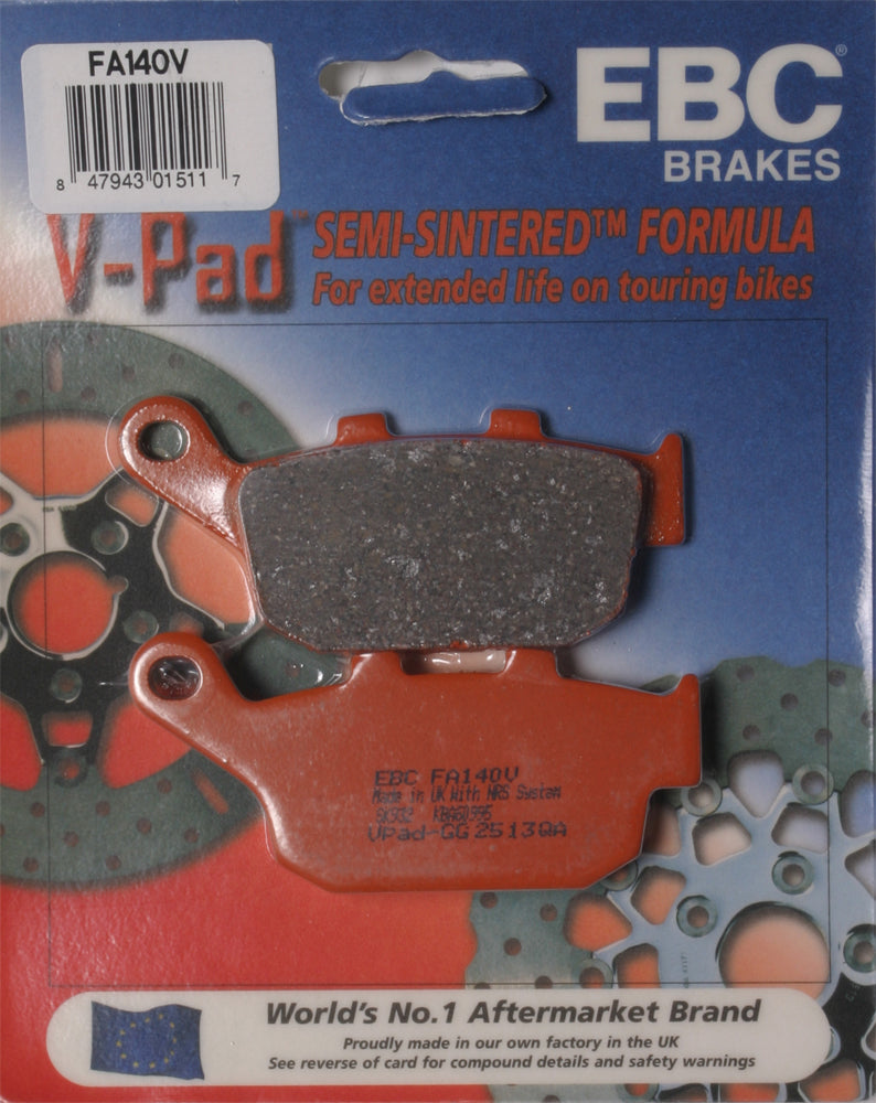EBC Brakes V Series FA140V Semi-Sintered Brake Pads for Cruiser and Big Twin Motorcycles