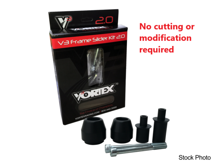 Vortex V3 2.0 Frame Sliders for Honda CBR650F – Matte Black Protective Guards