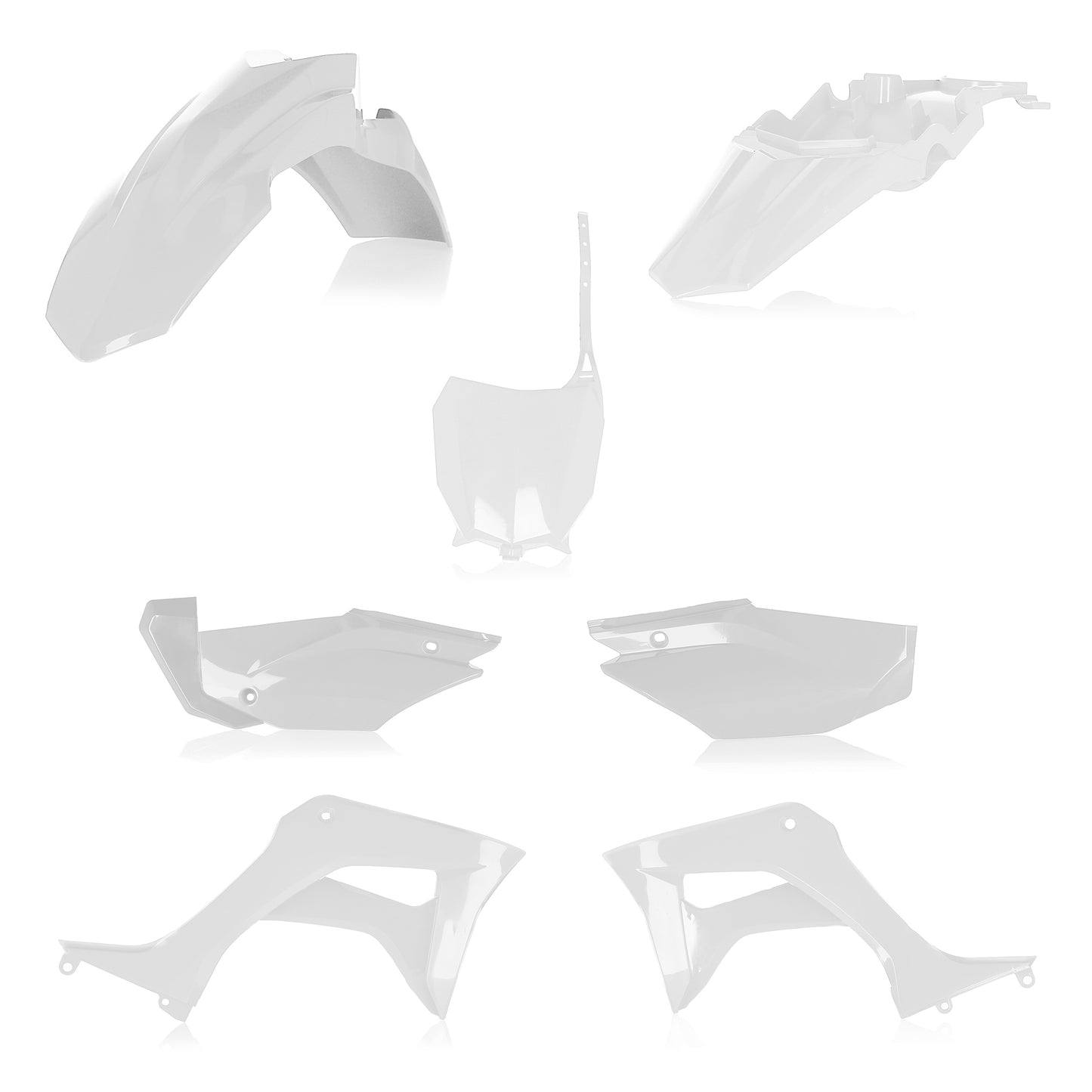 ACERBIS Full Plastic Kit in White for Honda CRF110F (2019-2025) - Offroad Replacement Body Parts