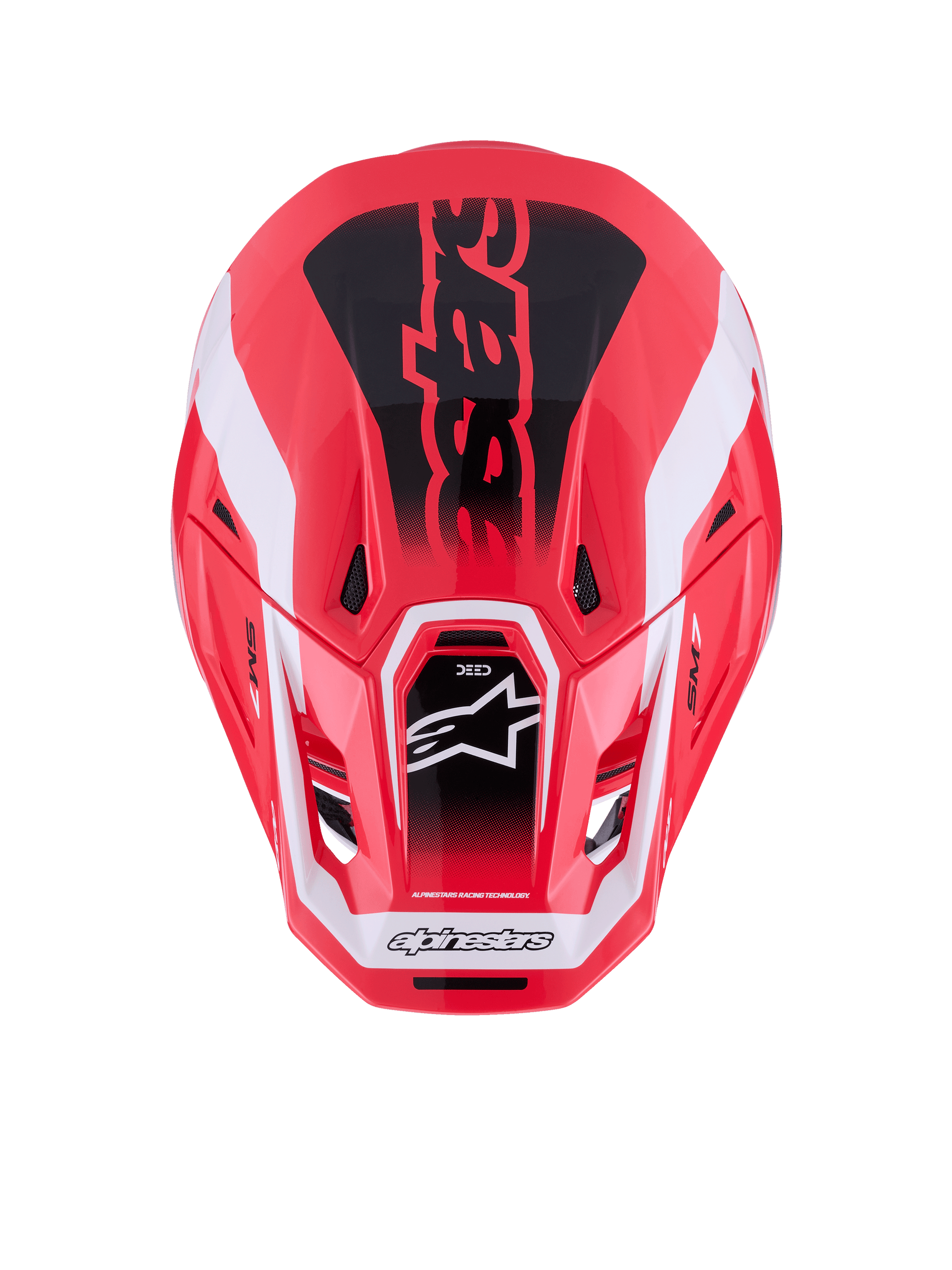 Alpinestars SM7 Deed Off-Road Helmet - X-Large Red/Black/White Gloss
