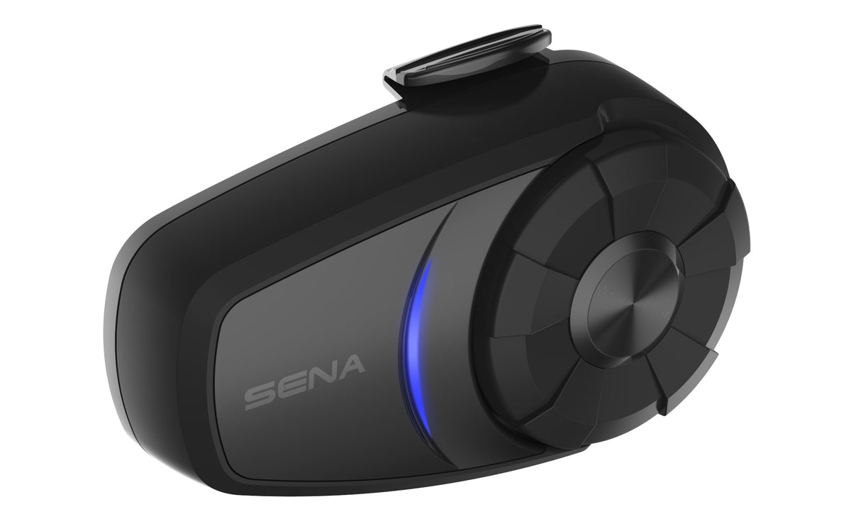SENA 10S Motorcycle Bluetooth Communication System - Slim Profile, Universal Intercom, HD Audio
