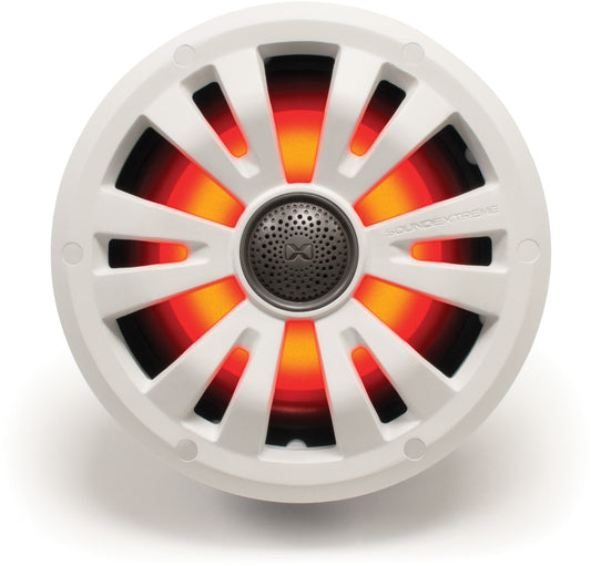 ECOXGEAR 8-Inch Marine Speaker with RGB LED Lights – Waterproof, 75W RMS, 2-Way Design