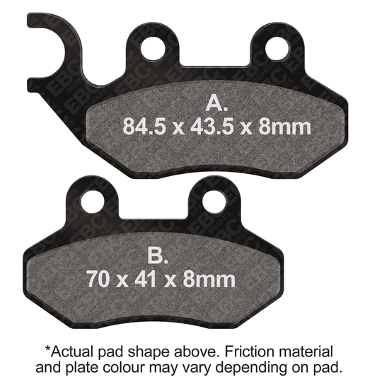 EBC Double-H Sintered Superbike Brake Pads SFA264HH for Zero Electric Motorcycles