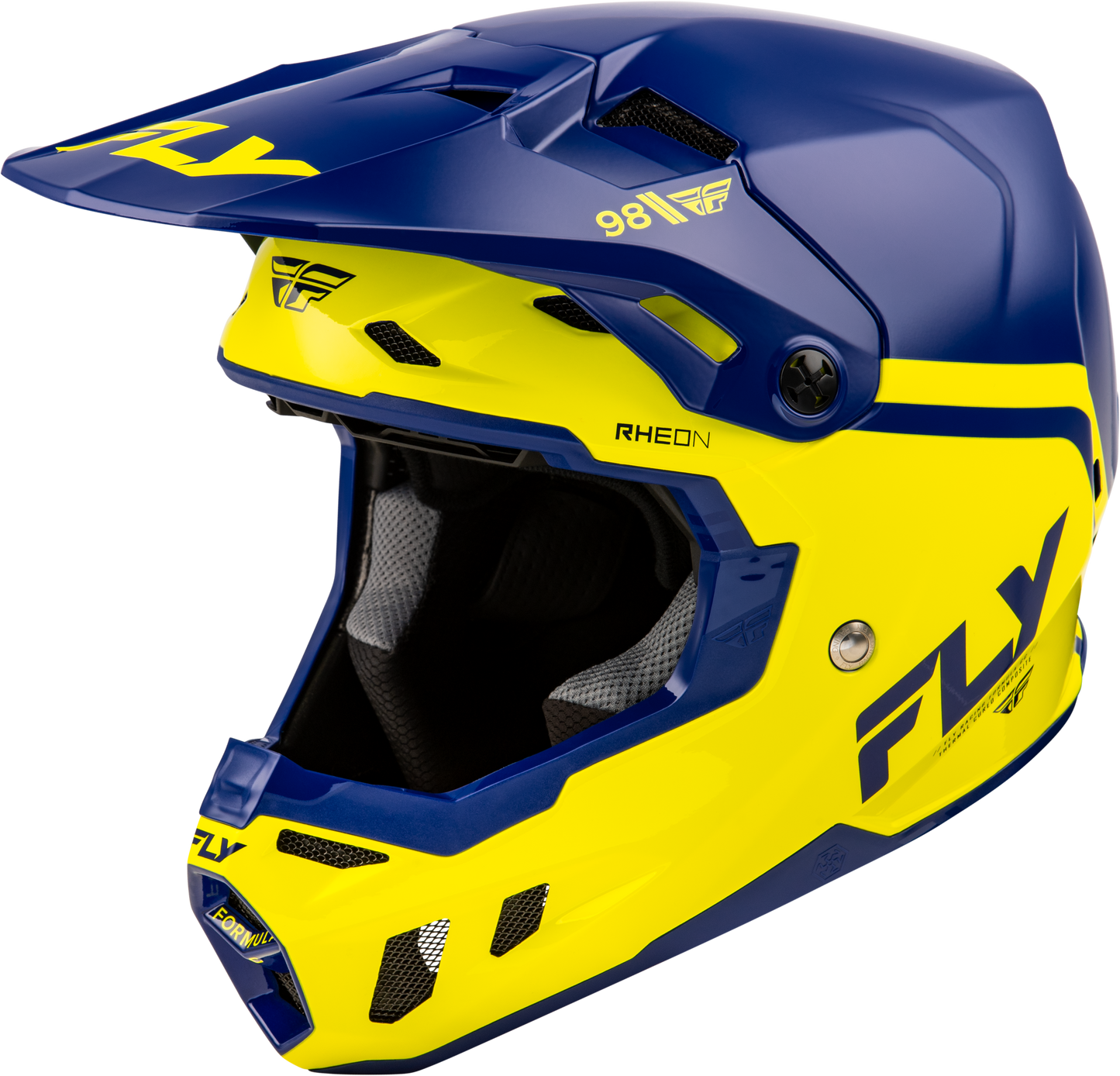 Fly Racing Formula CC Objective Offroad Helmet Navy/Yellow Small