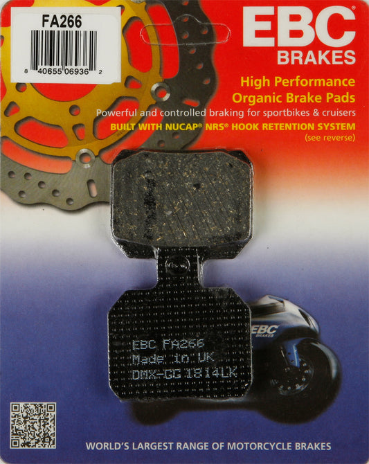 EBC FA266 Brake Pads for Ducati Monster 1100 Evo and Aprilia RSV4 R APRC