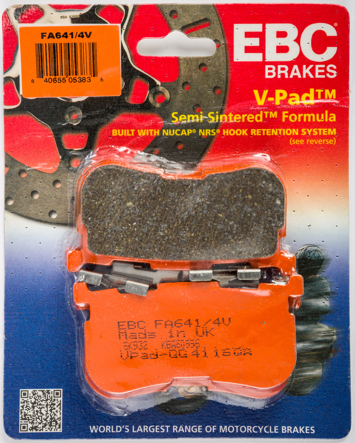 EBC Brake Pads FA641/4V for Harley-Davidson V-Twin Models