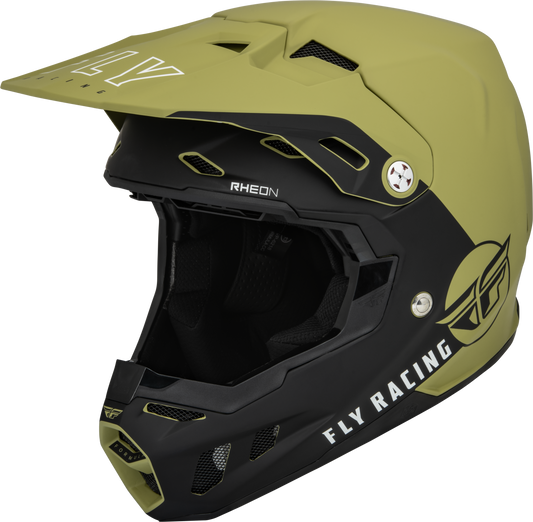 Fly Racing Youth Formula CC Centrum Helmet Matte Olive Green and Black for Off-Road