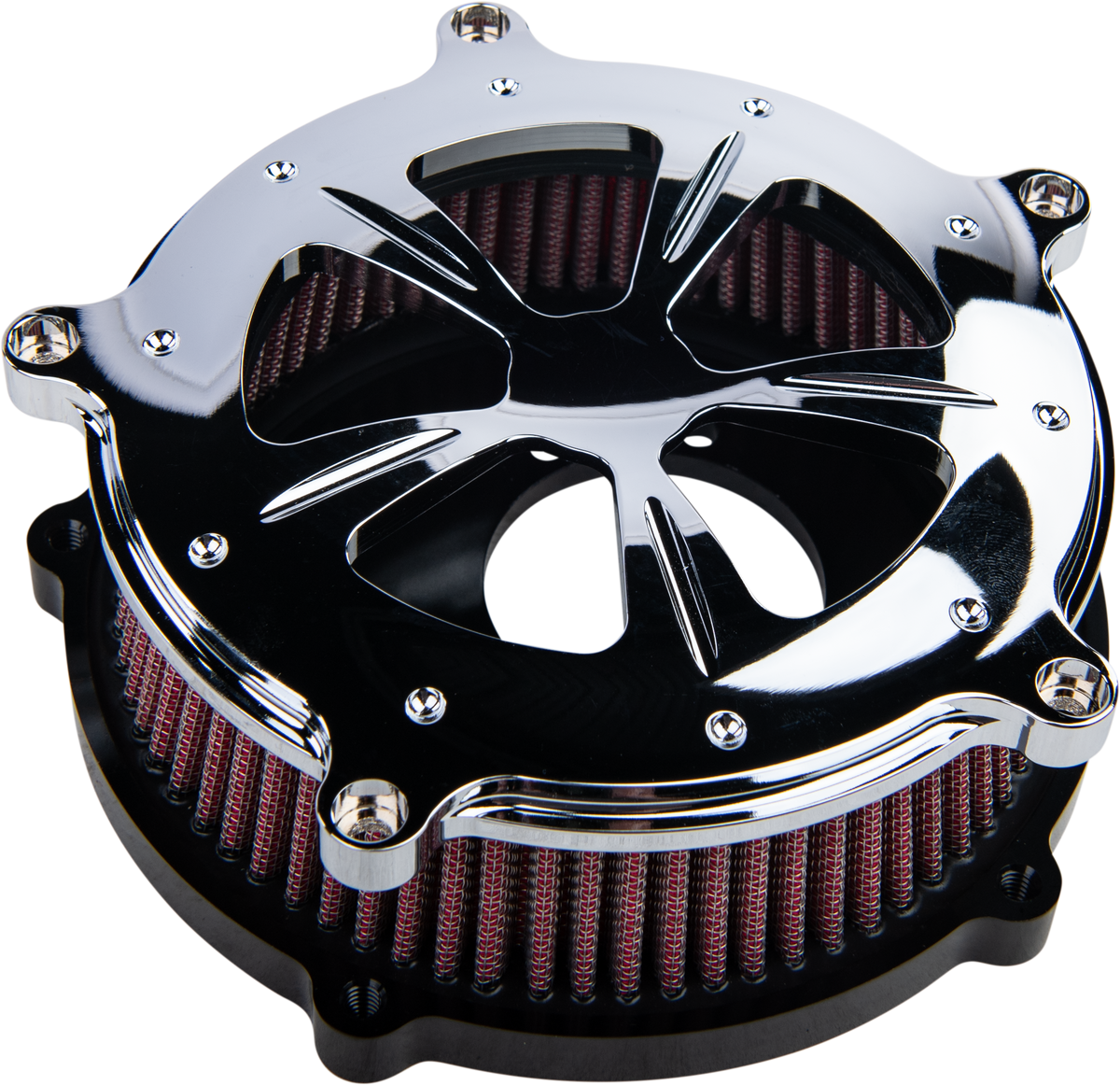 HardDrive Commodore Air Cleaner Kit in Chrome with Clear Window for V-Twin Engines