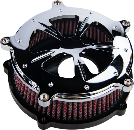 HardDrive Commodore Air Cleaner Kit in Chrome with Clear Window for V-Twin Engines