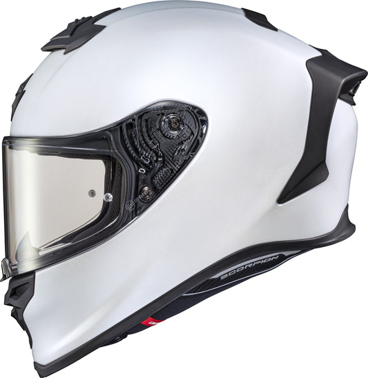 Scorpion EXO R1 Air Full Face Helmet in White – X-Large, Street Motorcycle Helmet with Advanced Ventilation and Safety Features