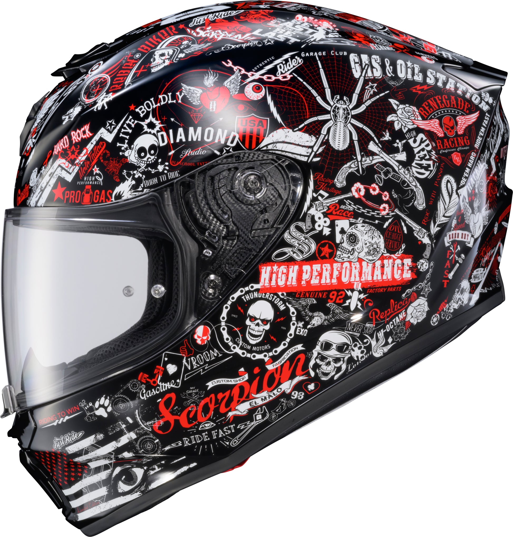 Scorpion EXO Exo R330 Full Face Helmet - Red, Medium
