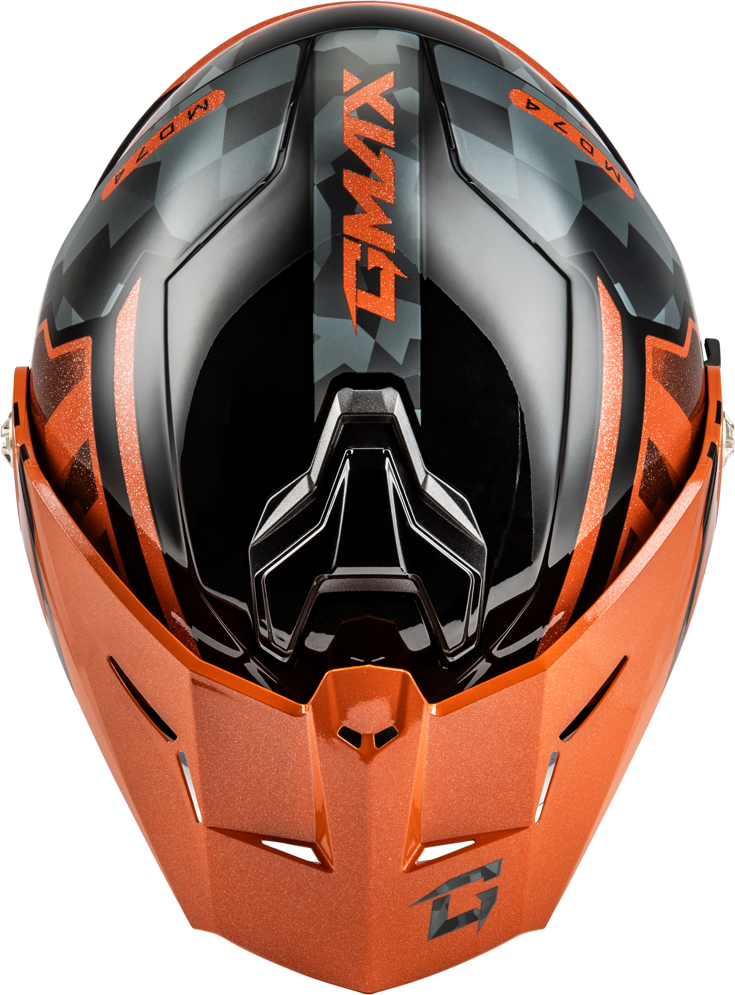 GMAX MD-74 Striker Modular Helmet with Smoke Shield - Black, Grey, and Blue Metallic