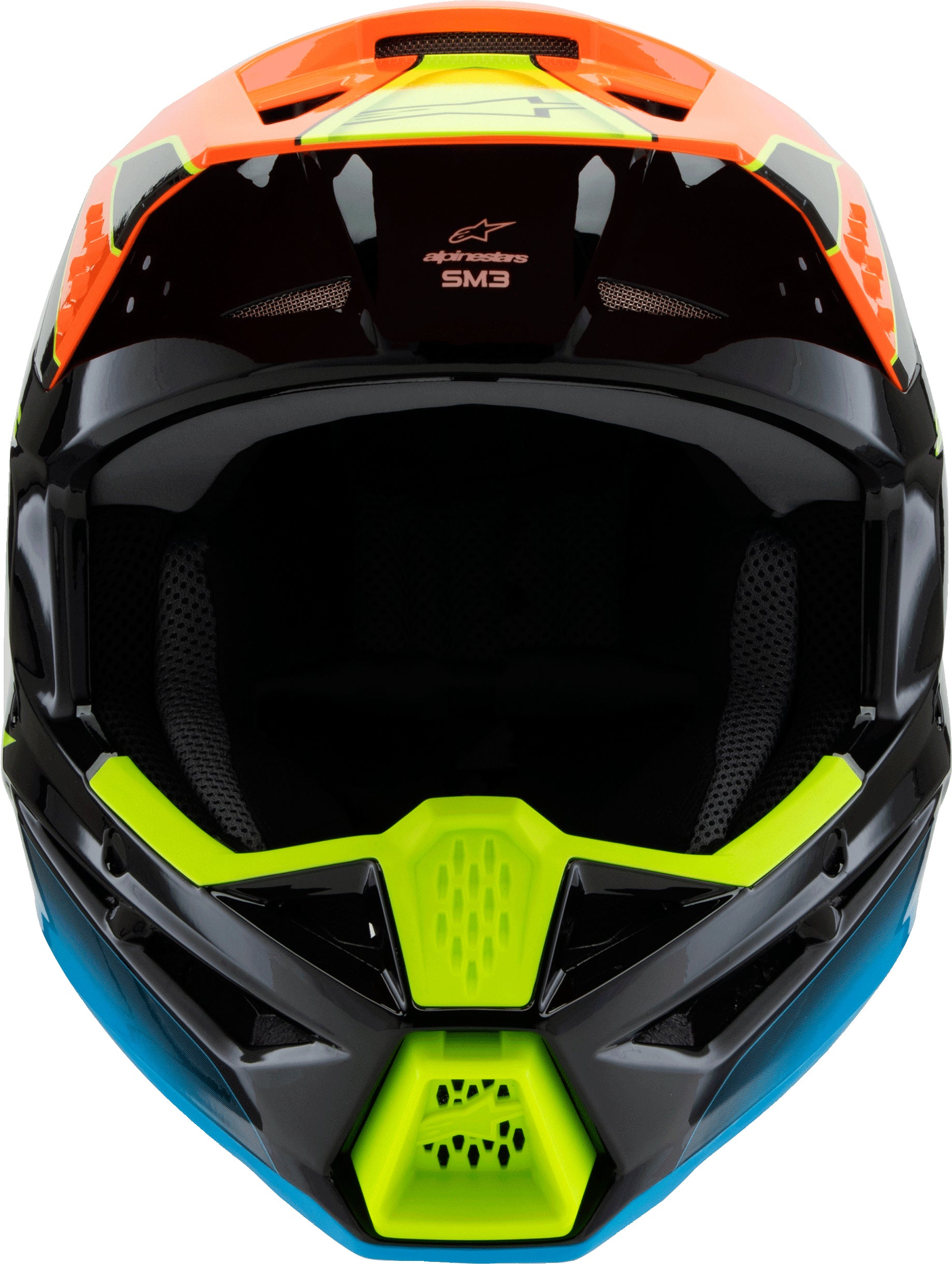 Alpinestars SM3 Youth Off-Road Helmet Black/Orange/Yellow Fluo - Size Youth Small