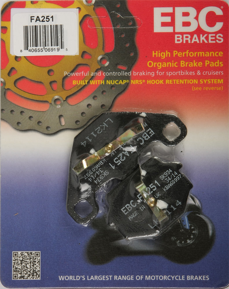 EBC FA251 Brake Pads for Buell Motorcycles - Street Performance
