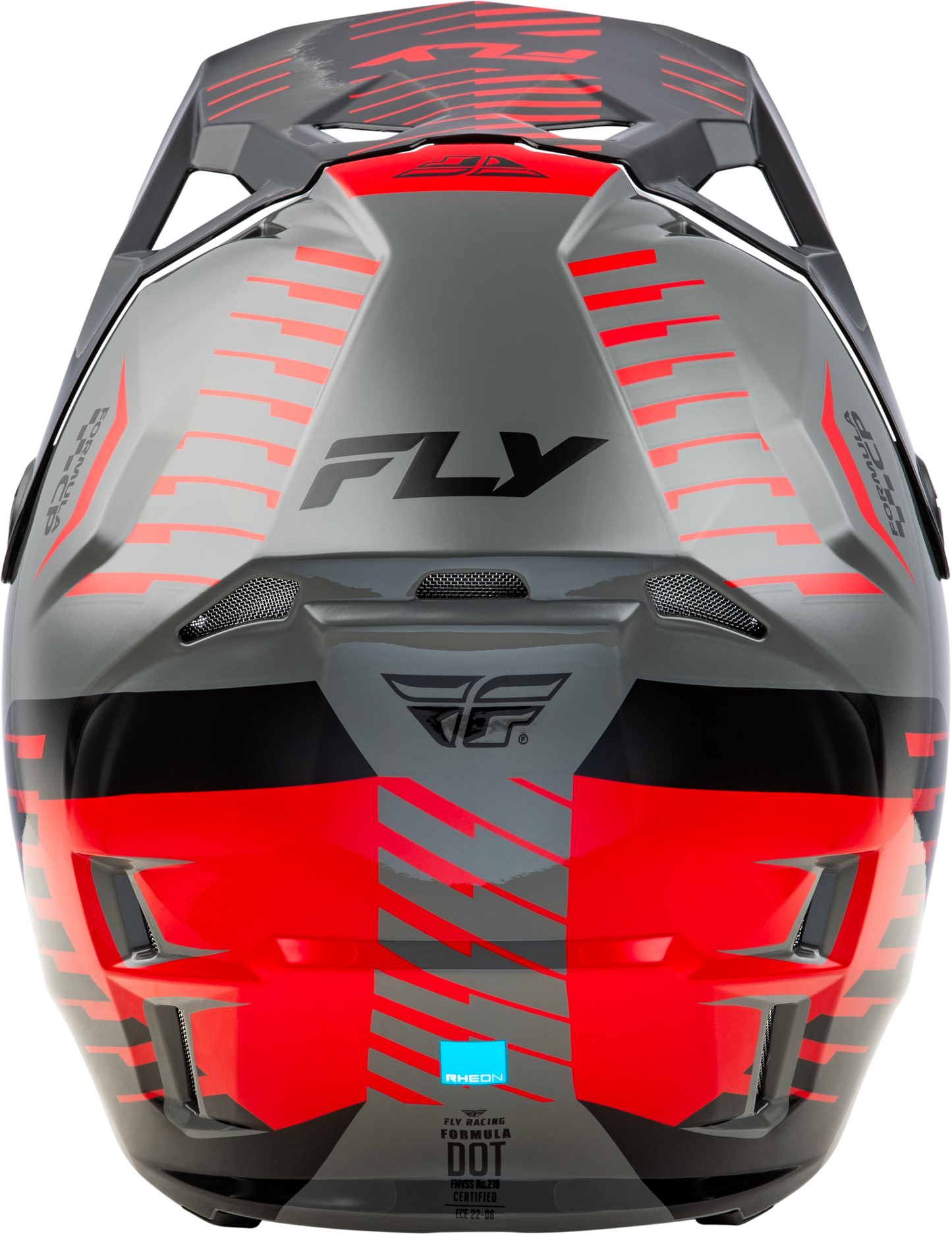 Fly Racing Formula CP Slice Helmet X-Small Grey/Red/Black – Offroad Full-Face Helmet with Impact Absorption Technology