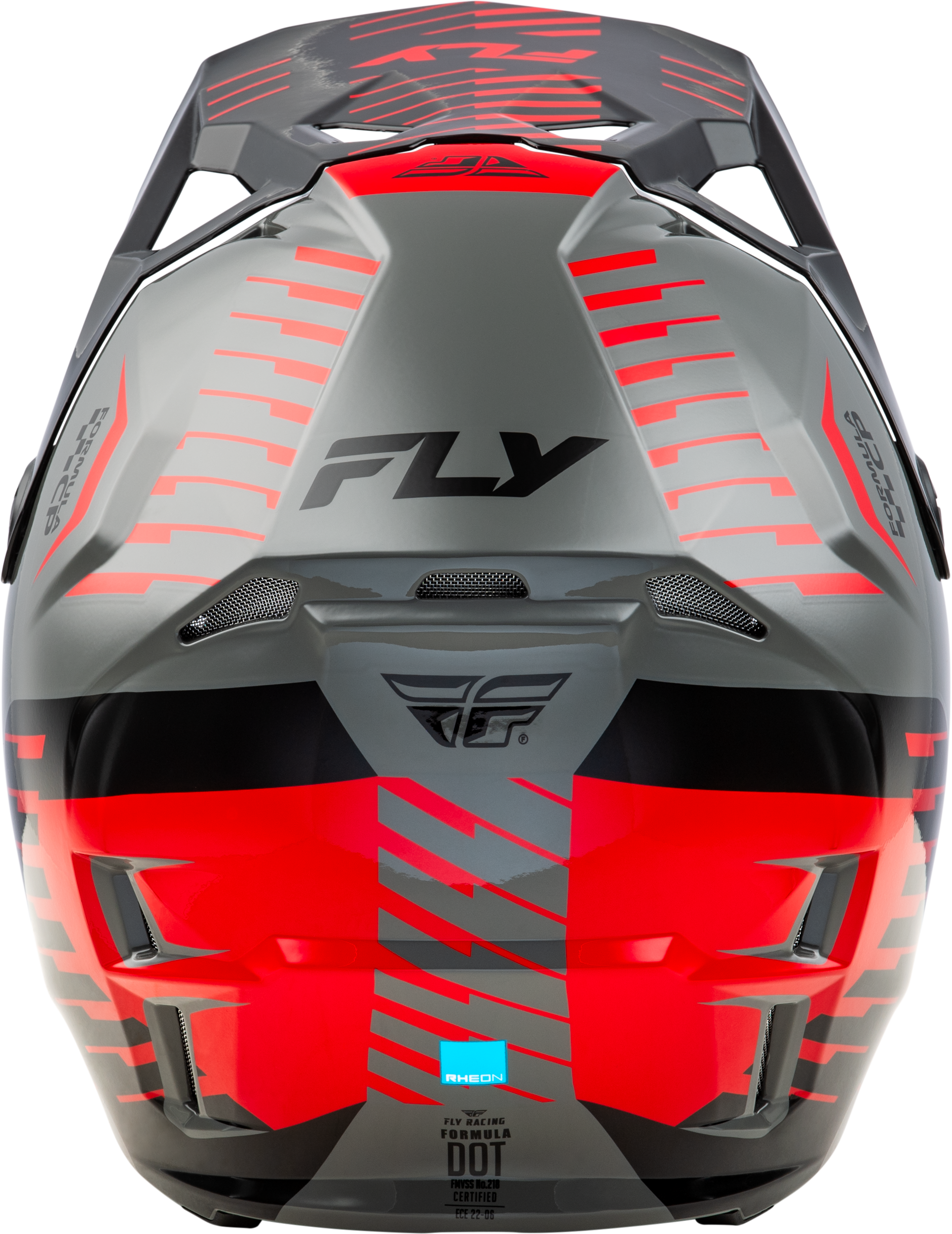 Fly Racing Formula CP Slice Helmet X-Large Grey/Red/Black for Offroad Riders