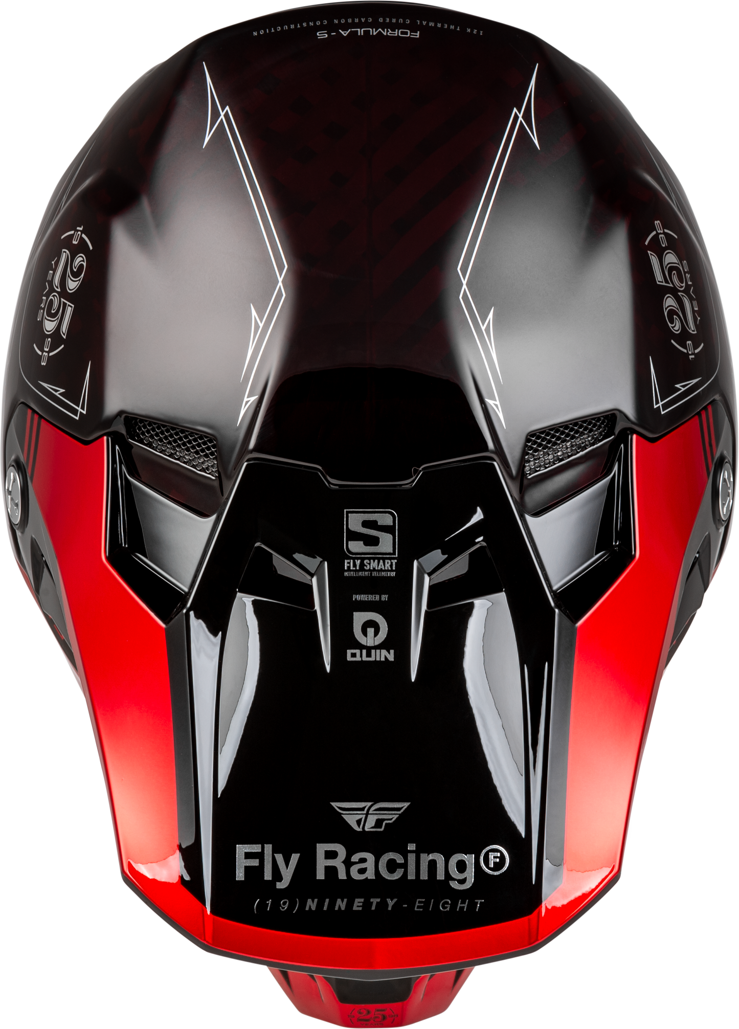 Fly Racing Formula S Carbon Legacy Helmet Small Black/Red Offroad Full-Face
