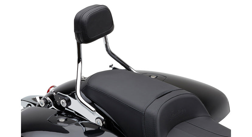 COBRA Detach Backrest Tall Chrome for Harley Davidson Chieftain 14-25 – Easy Install Sissy Bar with Comfortable Leather Pad