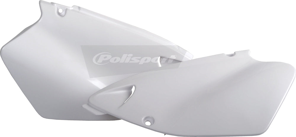 POLISPORT Yamaha YZ125 & YZ250 1996-2001 Side Panels - White, Durable Gloss Polypropylene Replacement Pair