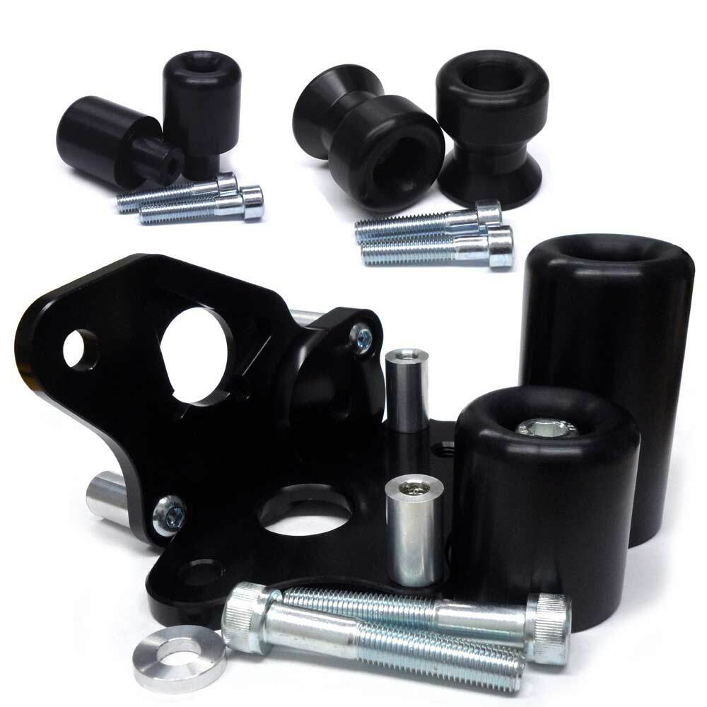 Shogun Complete Slider Kit for Suzuki GSX-R600 and GSX-R750 – Black Frame Sliders with One-Year Free Replacement Promotion